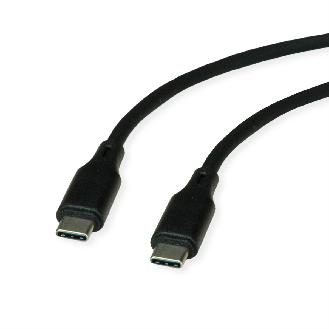 USB 2.0 Kabel, Typ C-C, ST/ST, Silikon, 60W, schwarz, 1 m-Beschreibung lesen