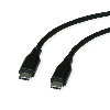 Câble USB 2.0, CC, M/M, silicone, 60W, noir, 1 m