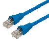 Cordon S/FTP, Cat.6A, LSOH, bleu, 15 m
