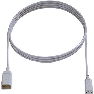 BACHMANN Câble prolongateur H05VV-F 3G1,0mm², C14 / C13 , gris, 3 m-Lire la description