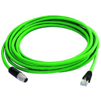 Câble de liaison STX M12x1-RJ45 VL codé X Cat.6A, 7,5 m-Lire la description