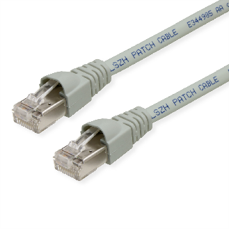 Cordon S/FTP Cat.6A LSOH gris 6,5 m-Lire la description