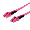 Cordon FO 2x G50/125 OM4, 1x LC Duplex - 1x LC Duplex, violet, 3 m