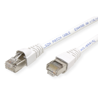 Cordon S/FTP Cat.6A LSOH blanc 15 m-Lire la description