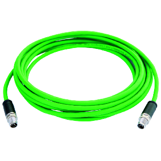 Câble patch STX M12x1-M12x1 VL codé X Cat.6A, 2 m-Lire la description