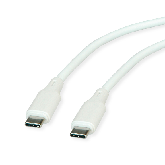 Câble USB 2.0, CC, M/M, silicone, 60W, blanc, 1 m-Lire la description