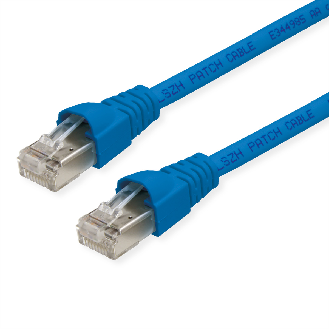 Cordon S/FTP Cat.6A LSOH bleu 20 m-Lire la description
