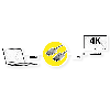 4K HDMI Ultra HD Kabel mit Ethernet, ST/ST, ultra-slim, koaxial, schwarz, 2 m