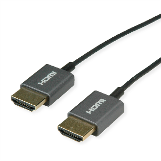 4K HDMI Ultra HD Kabel mit Ethernet, ST/ST, ultra-slim, koaxial, schwarz, 2 m-Beschreibung lesen