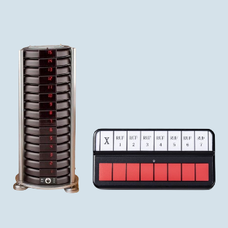 Système de gestion de files d'attente avec pager et clavier-Lire la description