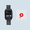 Système de montre connectée avec bouton d'appel d'urgence