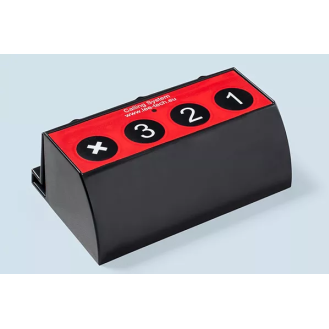 Quatre boutons-poussoirs, grand modèle (ou pour les circuits), EC-15CB, 2x AAA 1.5V (100000 clics/env. 3 ans)-Lire la description