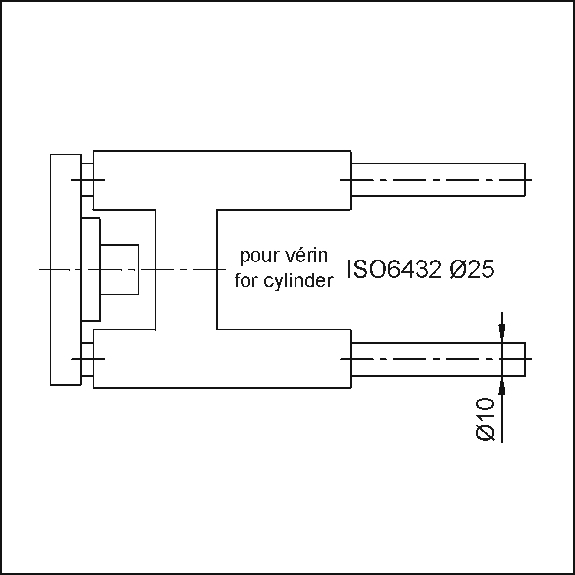 Unità di guida H Classic per cilindro ISO6432 Ø25 corsa 100 mm, boccole lisci-Leggi tutto
