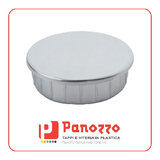TAPPO TONDO CROMATO SATINATO 50X2mm. - Prezzo multiplo di 20 pz.-Leggi tutto