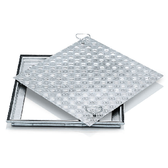 Zarges Schachtabdeckung aus Edelstahl mit Deckplattel 800 mm x 800 mm-Beschreibung lesen