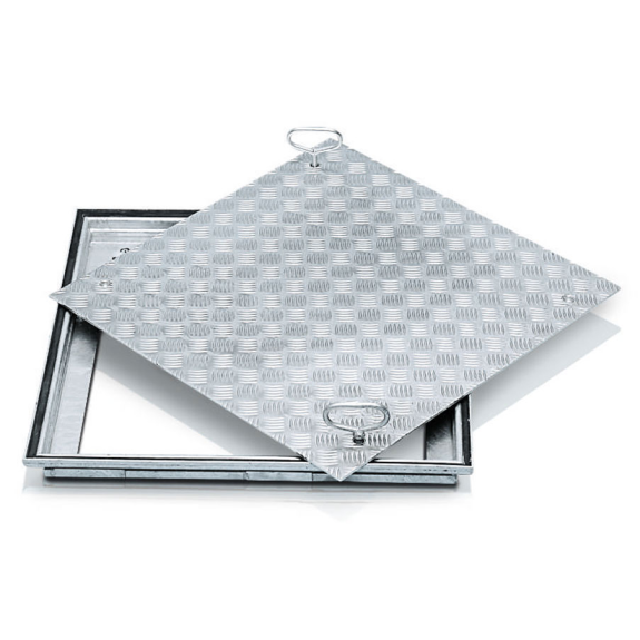 Zarges Schachtabdeckung aus Edelstahl mit Deckplattel 800 mm x 800 mm-Beschreibung lesen