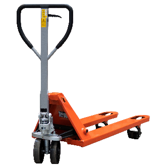 Schefer Gabelhubwagen Premium mit Schnellhub und Polyurethan Lenkräder und single Gabelrollen Tragkraft 2500kg-Beschreibung lesen
