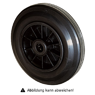 Rollcart Vollgummi-Rolle Ø200x60mm in schwarz 275kg Tragkraft-Beschreibung lesen