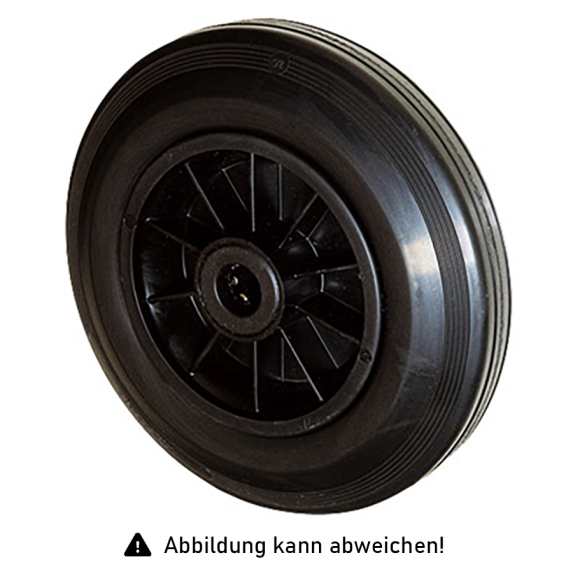 Rollcart Vollgummi-Rolle Ø200x60mm in schwarz 275kg Tragkraft-Beschreibung lesen