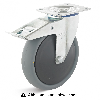 Rollcart TPE-ESD Lenkrolle mit Doppelstop Ø200x50mm in grau 220kg Tragkraft mit Kunststoff-Felge