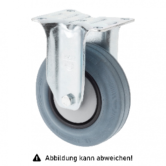 Rollcart TPE-Bockrolle Ø160x35mm in grau 180kg Tragkraft mit Kunststoff-Felge-Beschreibung lesen