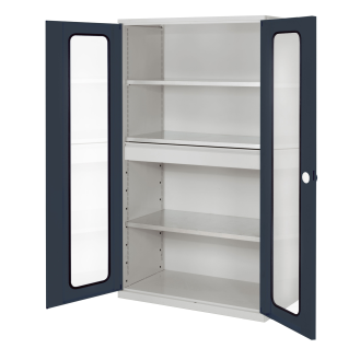Großvolumenschrank mit Sichtfenstertüren 1950x1130x590mm-Beschreibung lesen