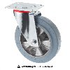 Rollcart Schwerlast Elastik-Lenkrolle Ø200x50mm in blaugrau mit 400kg Tragkraft und Guss-Felge