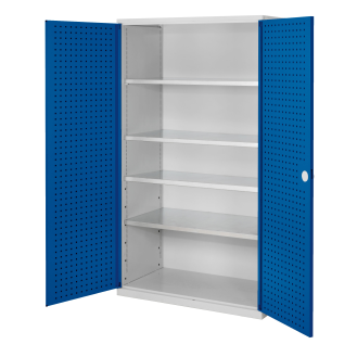 Großvolumenschrank mit Lochplattentüren 1950x1130x590mm-Beschreibung lesen