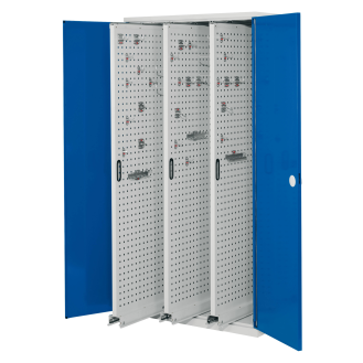 Kappes RasterPlan Vertikalschränke 1950x1000x600mm Modell 85 Doppelwandtüren enzianblau-Beschreibung lesen