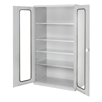Kappes RasterPlan Großvolumenschränke 1950x1130x590mm Sichtfenstertüren Modell 1 lichtgrau-Beschreibung lesen