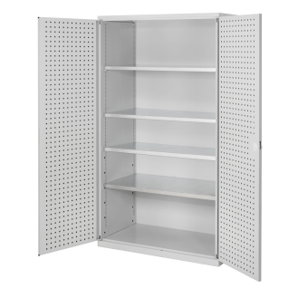 Großvolumenschrank mit Lochplattentüren 1950x1130x590mm-Beschreibung lesen