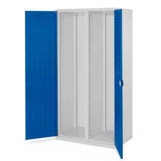 Kappes Schwerlastschränke mit Mitteltrennwand 1950x1000x600mm Schlitzplattentüren Modell 50 enzianblau-Beschreibung lesen