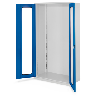 Kappes Schwerlastschränke ohne Mitteltrennwand 1950x1000x600mm Modell 40 Sichtfenstertüren enzianblau-Beschreibung lesen