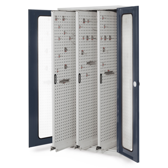 Vertikalschrank 1950x1000x600mm mit Sichtfenstertüren-Beschreibung lesen