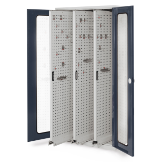 Vertikalschrank 1950x1000x600mm mit Sichtfenstertüren-Beschreibung lesen