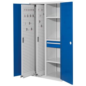 Kappes RasterPlan Vertikalschränke 1950x1000x600mm Modell 82 Doppelwandtüren enzianblau-Beschreibung lesen