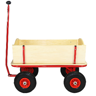 Beachtrekker Style Holz Bollerwagen Handwagen Natur-Beschreibung lesen