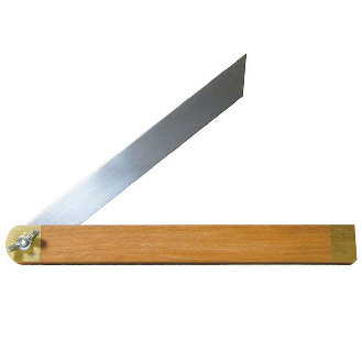 Fausse equerre bois, Longueur: 30 cm-Lire la description