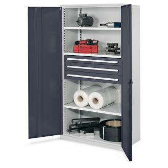 Schwerlastschrank ohne Mitteltrennwand 1950x1000x600mm mit Vollblechtüren-Beschreibung lesen
