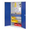 Kappes RasterPlan Schubladenschränke 1950x1000x600mm Lochplattentüren Modell 14 enzianblau