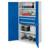 Kappes Schwerlastschränke ohne Mitteltrennwand 1950x1000x600mm Modell 42 Schlitzplattentüren enzianblau
