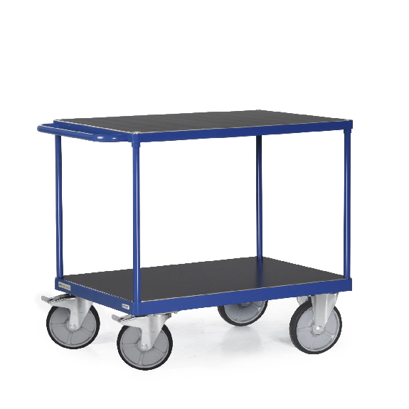 Tischwagen mit 2 Ladeflächen und Schiebegriff, Tragkraft 600 kg-Beschreibung lesen