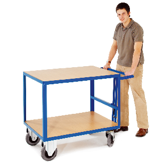 Tischwagen mit Totmannbremse und 2 Ladeflächen 1000x700mm-Beschreibung lesen