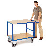 Tischwagen mit Totmannbremse und 2 Ladeflächen 1000x700mm