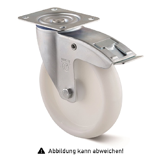 Rollcart Polyamid- Lenkrolle mit Doppelstop Ø80x35mm 150kg Tragkraft-Beschreibung lesen
