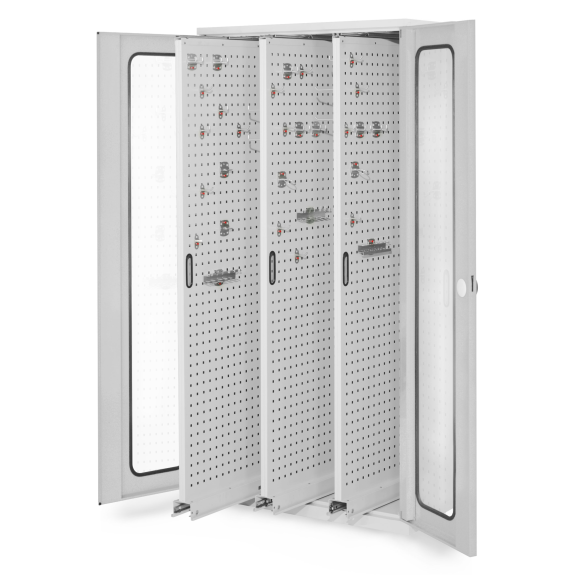 Vertikalschrank 1950x1000x600mm mit Sichtfenstertüren-Beschreibung lesen