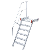 Podesttreppe aus Aluminium 60° 800 mm 6 Stufen