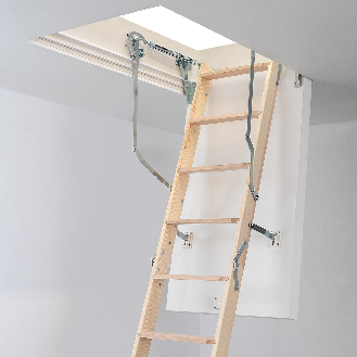 Dolle Bodentreppe clickFIX 3-teilig bis 274cm Raumhöhe mit U-Wert 0,49 Deckenöffnung 130x70cm-Beschreibung lesen