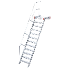 Euroline 511 Podesttreppe 60° 600mm Stufenbreite 12 Stufen Alu gerieft