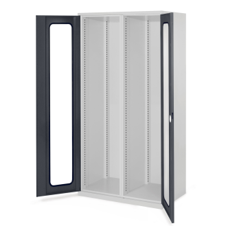 Kappes Schwerlastschränke mit Mitteltrennwand 1950x1000x600mm Sichtfenstertüren Modell 50 anthrazitgrau-Beschreibung lesen